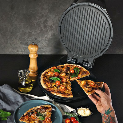 Pizza Maker y Grill Antiadherente Home Elements 