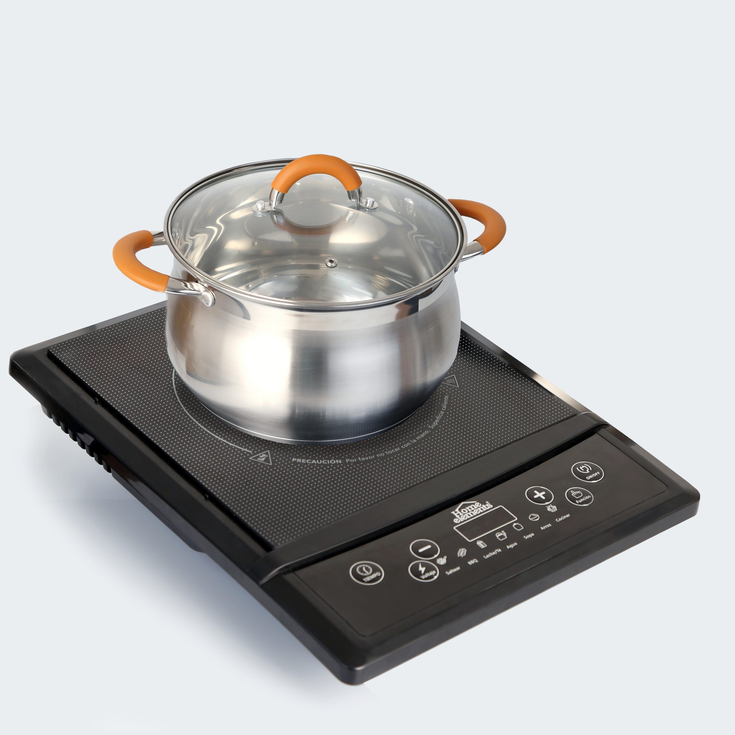100% Satisfaction Guarantee Combo Estufa de Inducción + Olla en Acero Inox-  Home Elements, vajillas de ollas para cocinar 