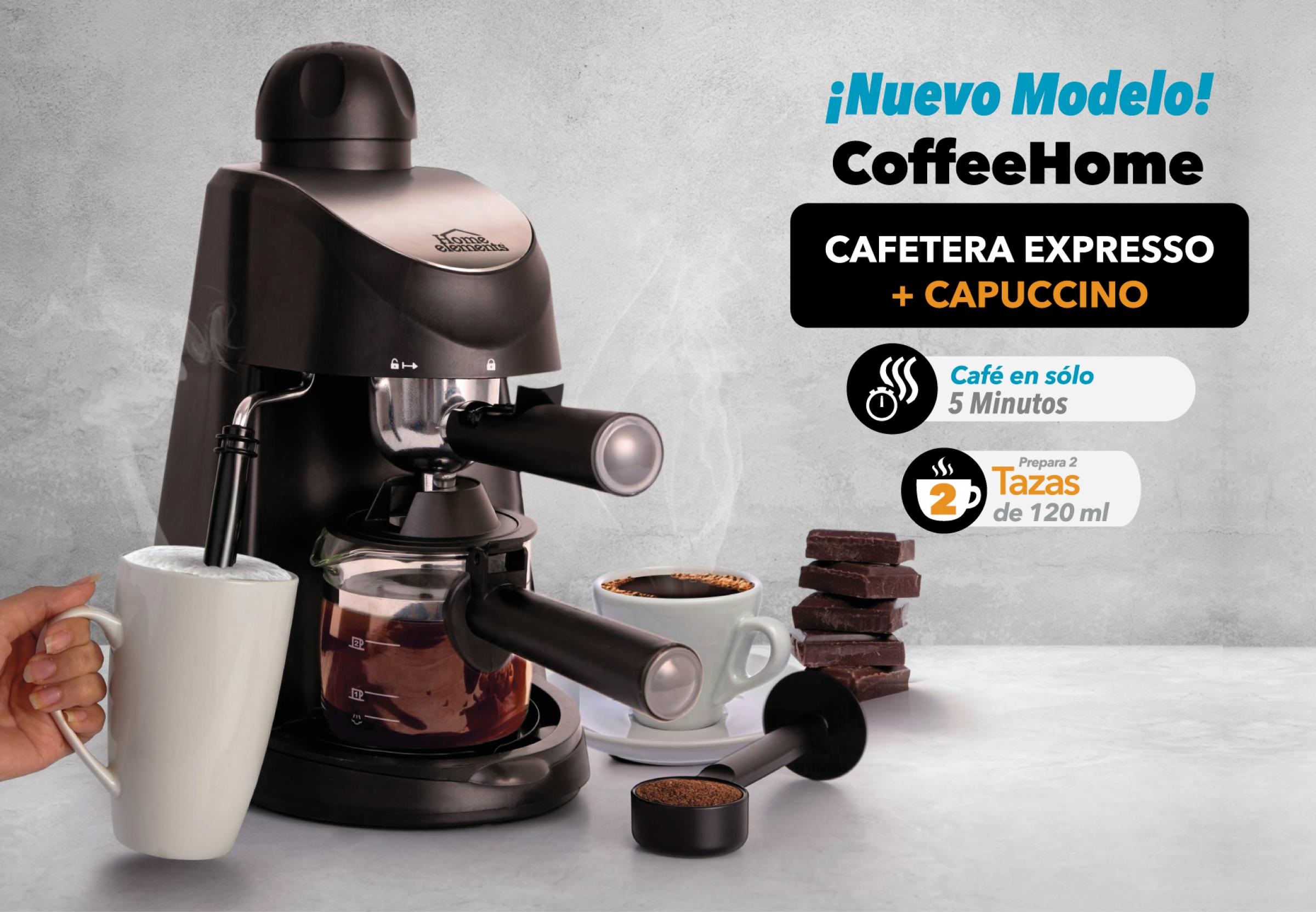camioneta aterrizaje Pies suaves Nueva Cafetera Espresso + Capuccino - Coffee Home - Home Elements